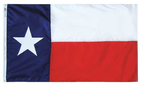State Flag, Texas, 6ftH x 10ftW, 2-Ply Poly