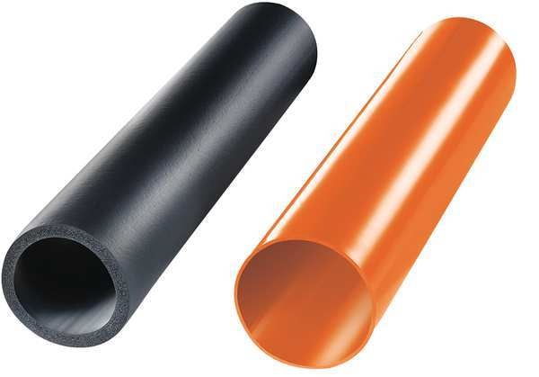 Conveyor Roller Cover, PVC, Orng, 60 in. L