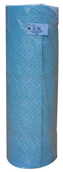 Sorbents, 130 gal. Oil Absorbed, Blue, Polypropylene