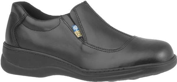 Size 10-1/2 Women's Loafer Shoe Steel Work Shoe, Black
