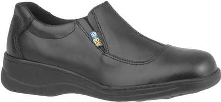 Size 6 Women's Loafer Shoe Steel Work Shoe, Black