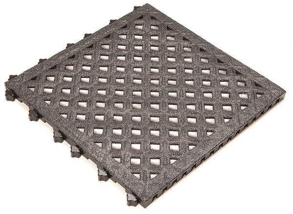 Interlocking Drainage Mat Tile Vinyl 18 in 18 in 1 in