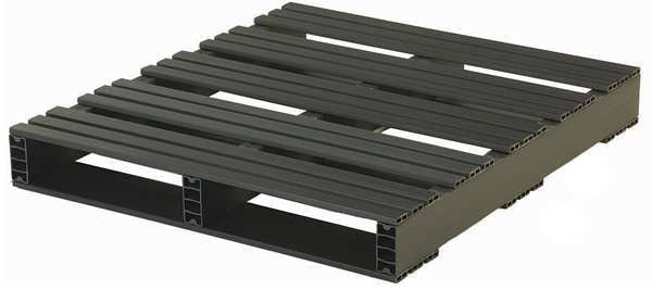 Recycled Rigid PVC Pallet, 36 in L, 32 in W, 4 1/2 in H