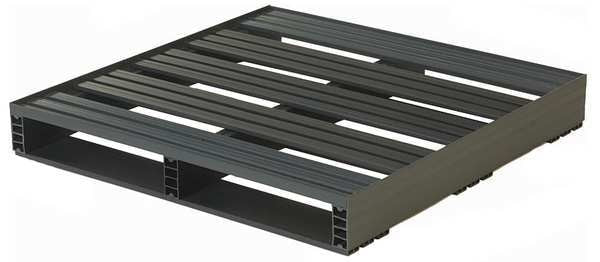 Recycled Rigid PVC Pallet, 36 in L, 36 in W, 5 in H