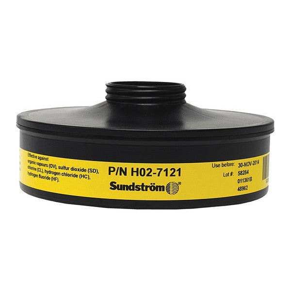 Cartridge, Threaded, OV, SD, CL, HC, HF, Yellow, 2 PK, NIOSH 42 CFR 84