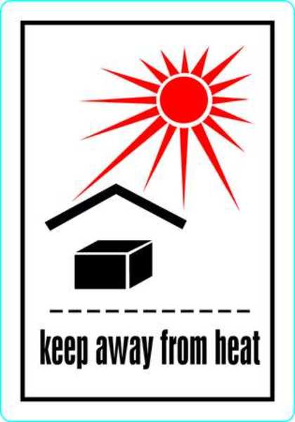 Label, Keep Away from Heat, 500 Labels