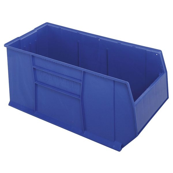 Storage Bin, Blue, Polypropylene, 41 7/8 in L x 19 7/8 in W x 17 1/2 in H, 175 lb Load Capacity