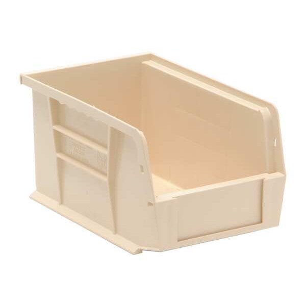 Hang & Stack Storage Bin, Ivory, Polypropylene, 9 1/4 in L x 6 in W x 5 in H, 50 lb Load Capacity