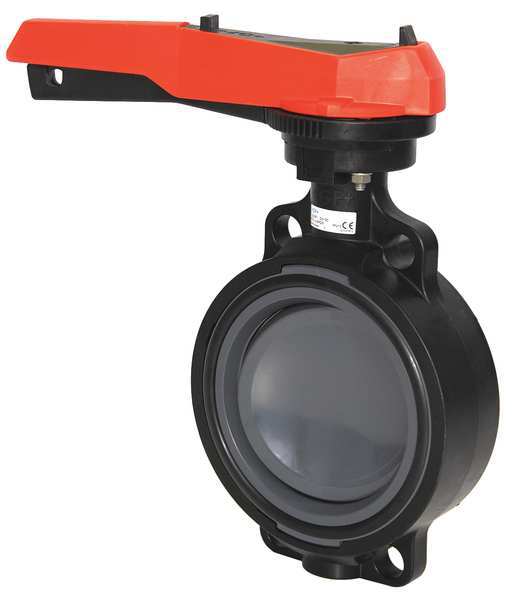 Butterfly Valve, PVC, 4 In