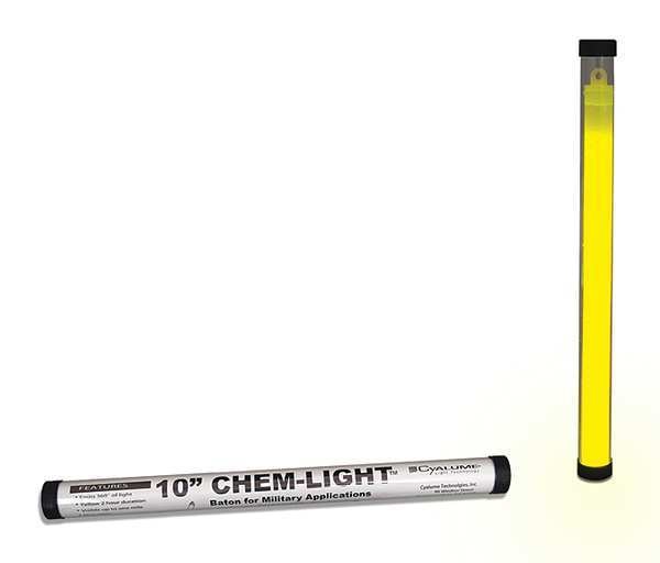 Lightstick, Yellow, 2 hr., 10 in. L, PK6