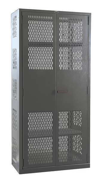 14 ga. ga. Steel Storage Cabinet, 48 in W, 78 in H, Stationary