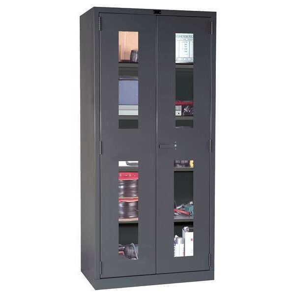 14 ga. ga. Steel Storage Cabinet, 48 in W, 78 in H, Stationary