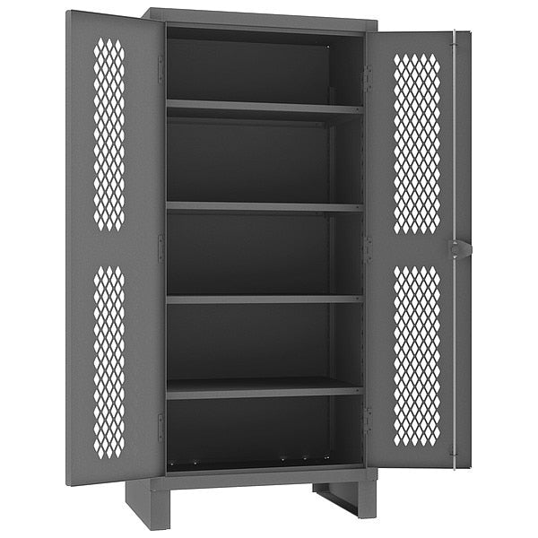 12 ga. ga. Steel Storage Cabinet, 36 in W, 78 in H, Stationary