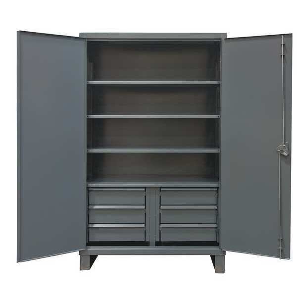 12 ga. ga. Steel Storage Cabinet, 72 in W, 78 in H, Stationary