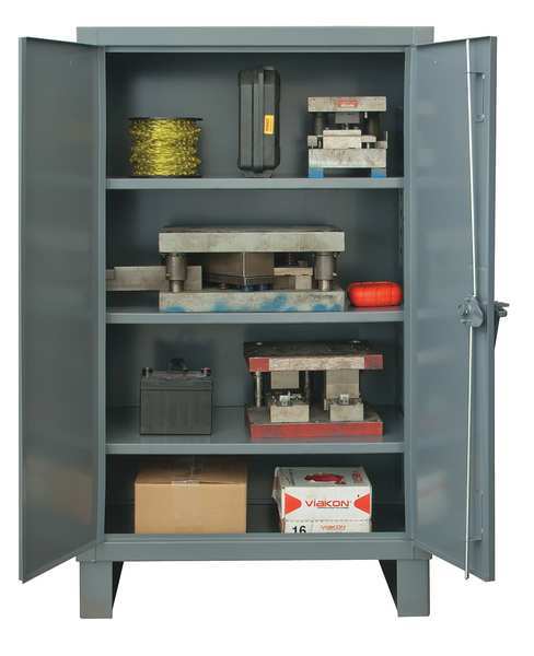 12 ga. ga. Steel Storage Cabinet, 60 in W, 66 in H, Stationary