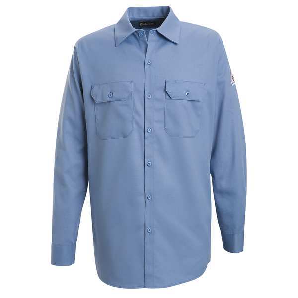 FR Long Sleeve Shirt, Button, Lt Blue, L