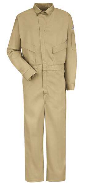 Flame-Resistant Coverall, Khaki, 48 In