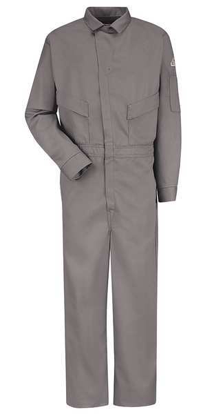 Flame-Resistant Coverall, Gray, 52 In Tall