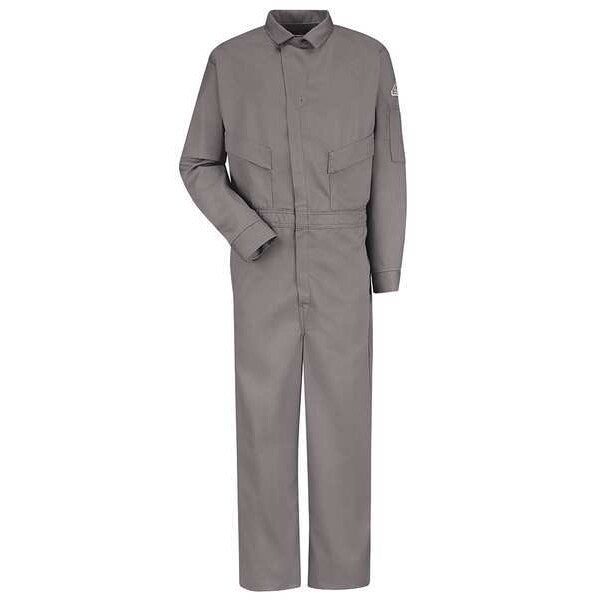 Flame-Resistant Coverall, Gray, 44 In