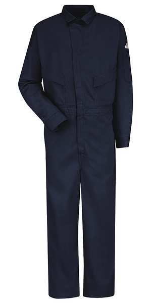 Flame-Resistant Coverall, Navy, 46 In Tall