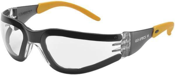 Safety Glasses, Wraparound Gray Polycarbonate Lens, Anti-Fog