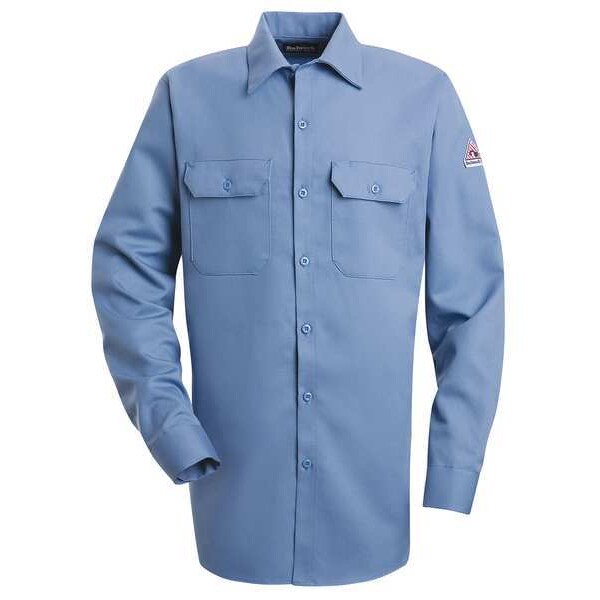 Flame Resistant Collared Shirt, Light Blue, ExcelFR(R), 88%, S