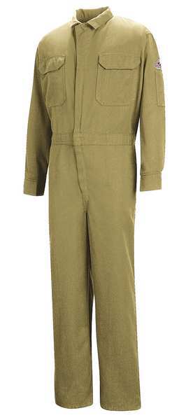 Flame-Resistant Coverall, Khaki, 46 In