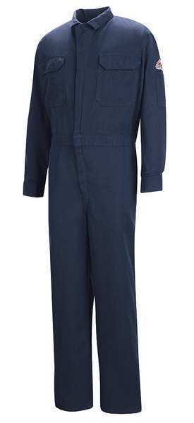 Flame-Resistant Coverall, Navy, 50 In Tall