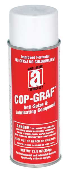 Cop-Graf Anti-Seize Lubricating Compound, General Purpose, 16 oz Aerosol Can, Copper