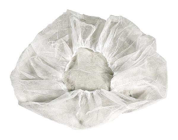 Bouffant Cap, 24in dia, Polyprop, Wht, PK100