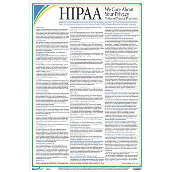 Notice of Privacy Practices Poster, 12inH