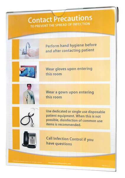 Sign Holder, Clip On, 8-1/2 in. W