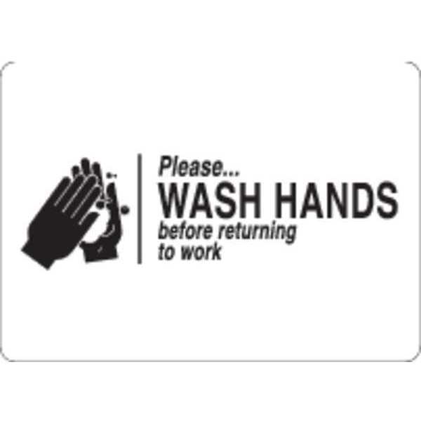 Restroom Sign, 10 in Height, 14 in Width, Vinyl, English