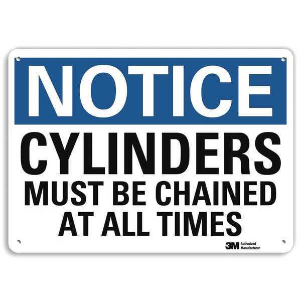Notice Sign, 10 in H, 14 in W, Horizontal Rectangle, English, U5-1115-RA_14X10