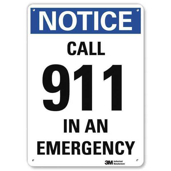NoticeSign, RecycldReflecAlum, 10inWx14inH, U5-1084-RA_10X14