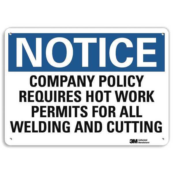 Notice Sign, 7 in H, 10 in W, Plastic, Vertical Rectangle, English, U5-1106-NP_10X7