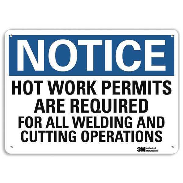 Notice Sign, 7 in H, 10 in W, Plastic, Vertical Rectangle, English, U5-1271-NP_10X7