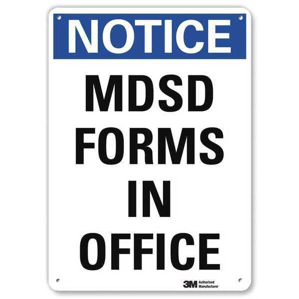 Notice Sign, 14 in x 10 in, Aluminum