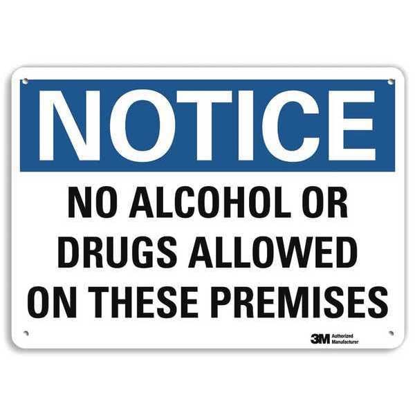 Notice Sign, 10 in H, 14 in W, Aluminum, Horizontal Rectangle, English, U5-1337-NA_14x10