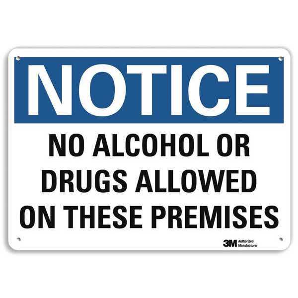 Notice Sign, 10 in H, 14 in W, Plastic, Horizontal Rectangle, English, U5-1337-NP_14X10