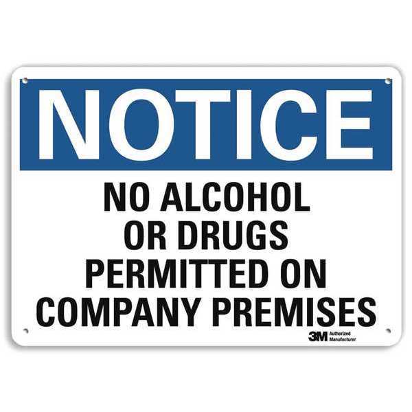 Notice Sign, 10 in H, 14 in W, Plastic, Horizontal Rectangle, English, U5-1338-NP_14X10