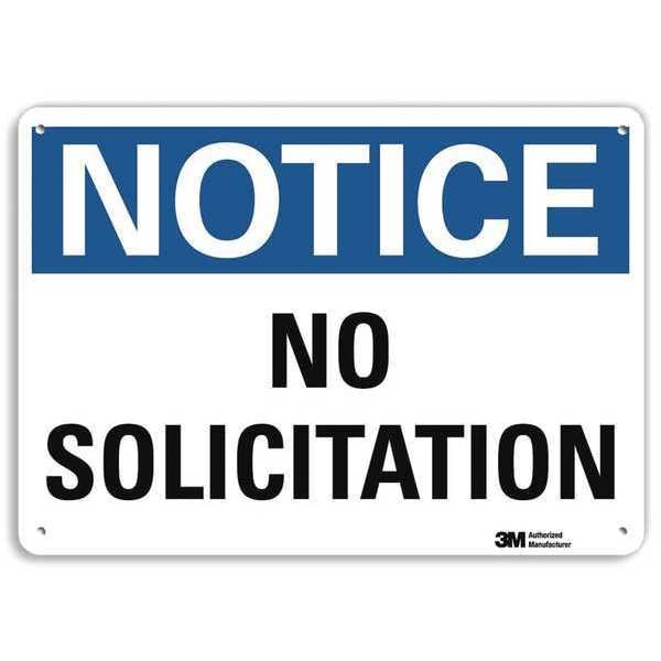 Notice Sign, 10 in H, 14 in W, Aluminum, Horizontal Rectangle, English, U5-1411-RA_14X10