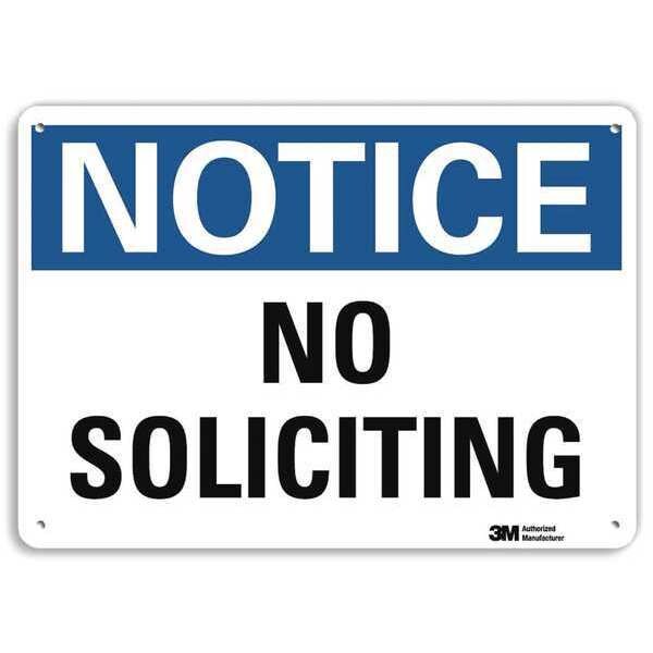 Notice Sign, 10 in H, 14 in W, Plastic, Horizontal Rectangle, English, U5-1413-NP_14X10