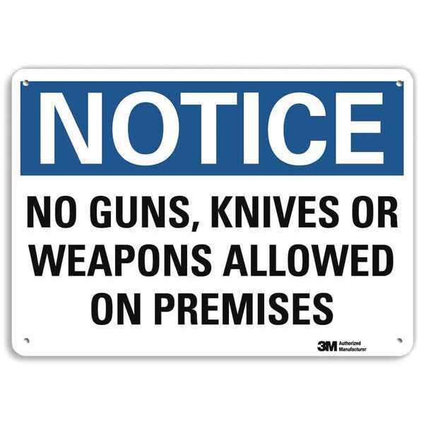 Notice Sign, 7 in H, 10 in W, Plastic, Vertical Rectangle, English, U5-1381-NP_10X7