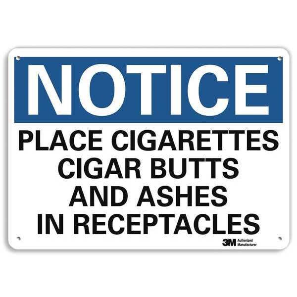 Plastic Notice Sign, 4 Holes, 14