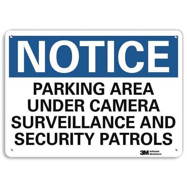 Notice Sign, 10 in H, 14 in W, Plastic, Horizontal Rectangle, English, U5-1440-NP_14X10