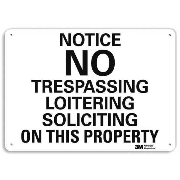 Notice Sign, 7 in H, 10 in W, Aluminum, Vertical Rectangle, English, U5-1420-NA_10x7