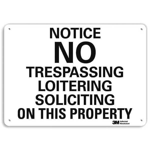 Notice Sign, 10 in H, 14 in W, Aluminum, Horizontal Rectangle, English, U5-1420-NA_14x10