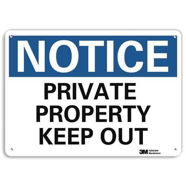 Notice Sign, 7 in H, 10 in W, Aluminum, Vertical Rectangle, English, U5-1468-NA_10x7