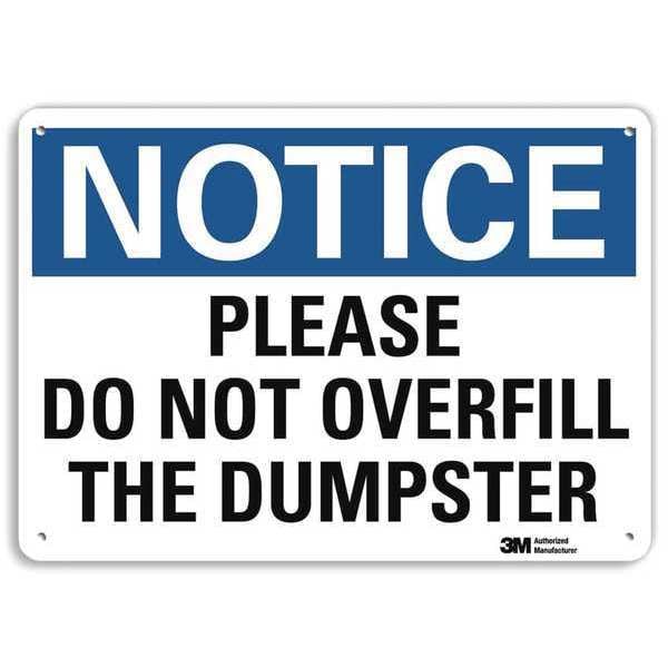 NoticeSign, RecycldReflecAlum, 14inWx10inH, U5-1448-RA_14X10